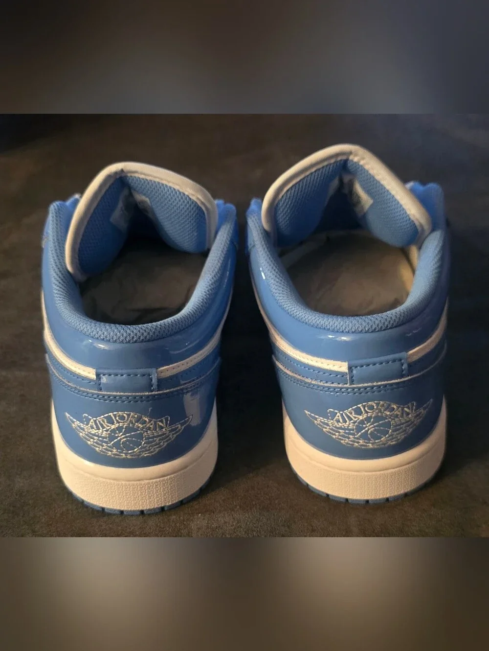 Jordan Low Blue & White University Blue Mens Size 8 New With No Box .